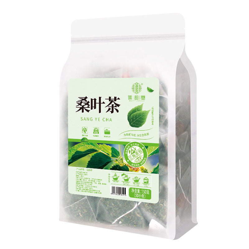 桑叶茶 疏散风热，清肺润燥，平抑肝阳，清肝明目。